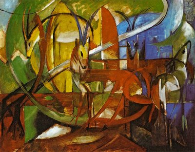 Gazelles, 1913 by Franz Marc
